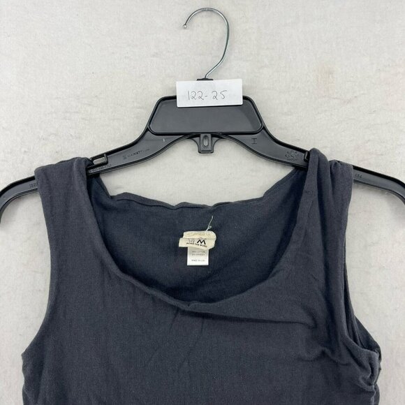 Mom's The Word Maternity Tank Top Womens Sz M Gray Ruched Square Neck Sleeveless - Picture 12 of 12